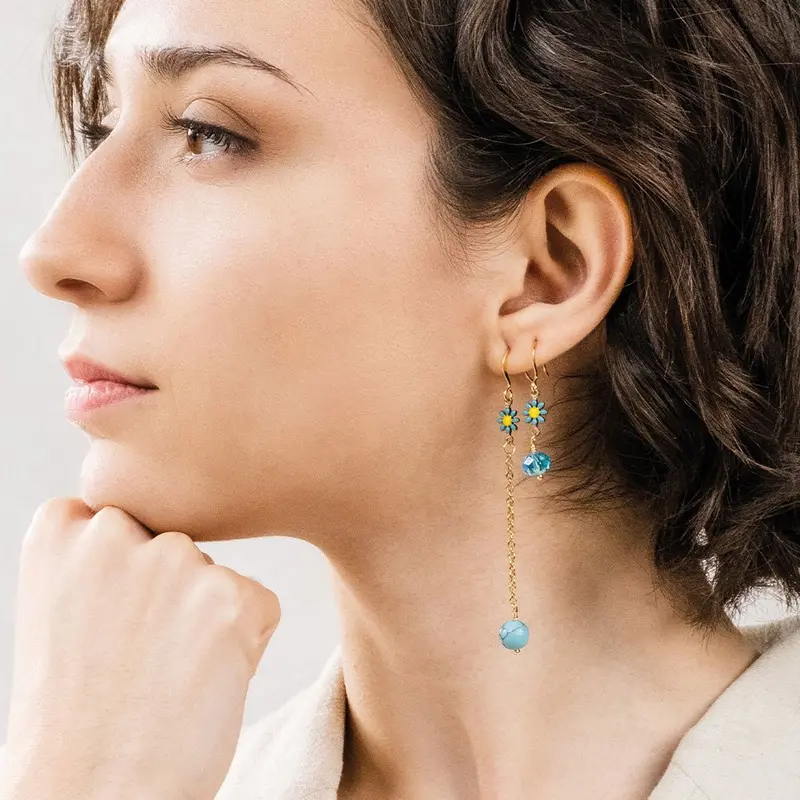 Boucles d'oreilles Pâquerettes