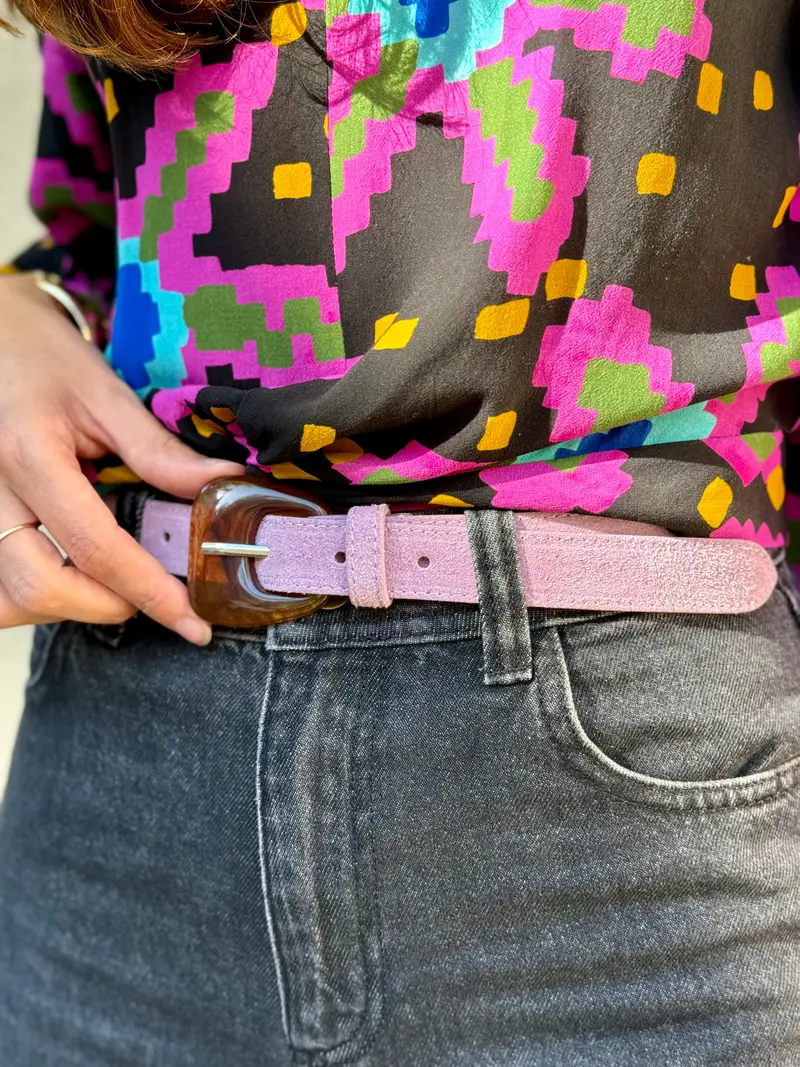 Ceinture Cuir Lilas