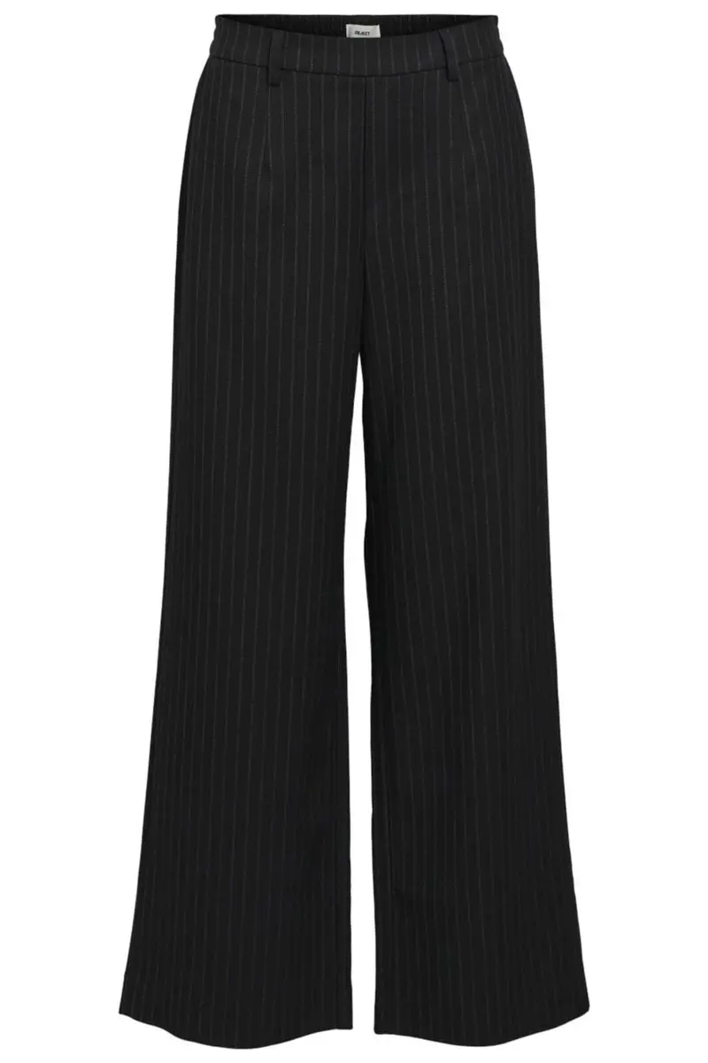 Object - Objlisa Wide Pant - 4535459 Black Grey